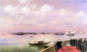  Ivan Constantinovich Aivazovsky Byron Visiting Mhitarists on Island of St. Lazarus in Venice - Art Print