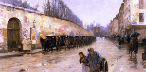  Frederick Childe Hassam Cab Station, Rue Bonaparte - Art Print