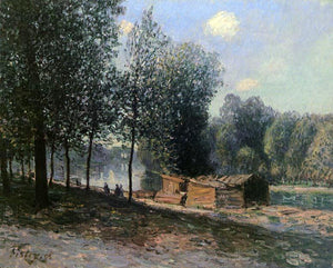  Alfred Sisley Cabins by the River Loing, Morning - Art Print
