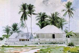  Winslow Homer Cabins, Nassau - Art Print