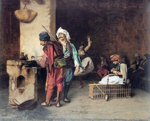  Jean-Leon Gerome Cafe House, Cairo (also known as Casting Bullets) - Art Print