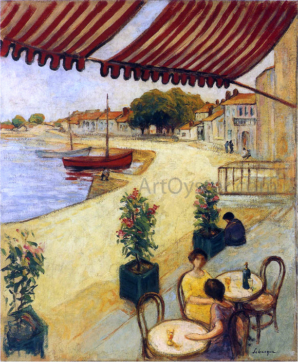  Henri Lebasque Cafe sur la Port - Art Print