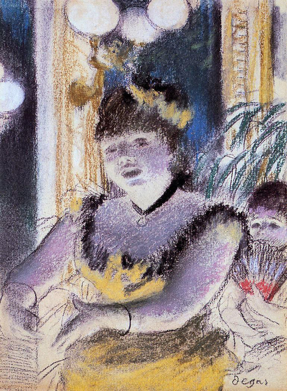  Edgar Degas Cafe-Concert Singer - Art Print