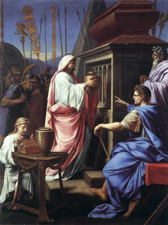  Eustache Le Sueur Caligula Depositing the Ashes of his Mother and Brother in the Tomb of his Ancestors - Art Print