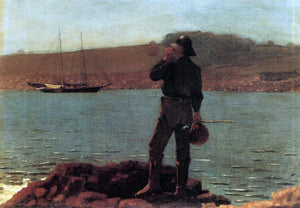  Winslow Homer Calling the Pilot (also known as Hailing the Schooner) - Art Print