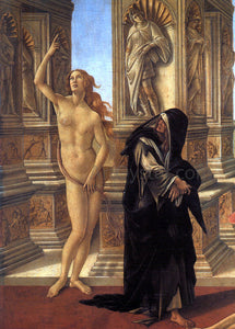  Sandro Botticelli Calumny, detail of Truth and Remorse - Art Print