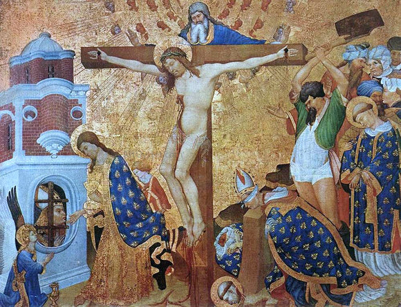  Jean Malouel Calvary and the Martyrdom of St Denis - Art Print