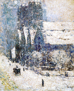  Frederick Childe Hassam Calvary Church in the Snow - Art Print