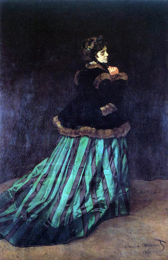  Claude Oscar Monet Camille (also known as The Woman in a Green Dress) - Art Print