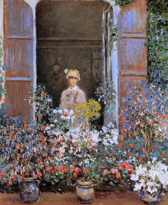  Claude Oscar Monet Camille Monet at the Window, Argentuile - Art Print