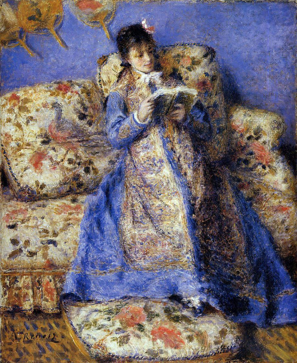  Pierre Auguste Renoir Camille Monet Reading - Art Print