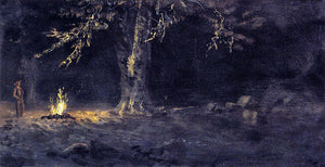  Albert Bierstadt Campfire, Yosemite Valley - Art Print