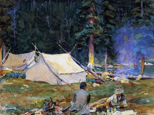  John Singer Sargent Camping at Lake O'Hara - Art Print