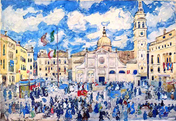  Maurice Prendergast Campo Santa Maria Formosa, Venice - Art Print