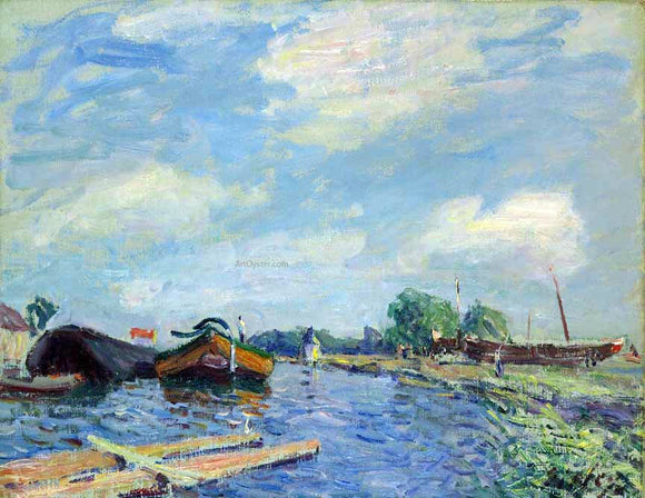  Alfred Sisley Canal at Saint-Mammes - Art Print