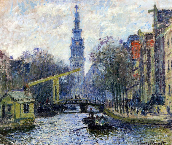  Claude Oscar Monet Canal in Amsterdam - Art Print