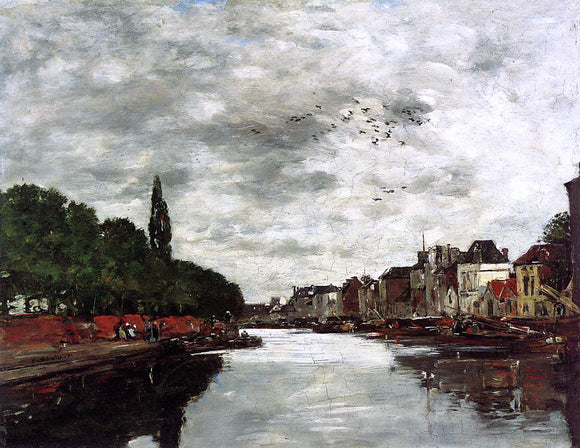  Eugene-Louis Boudin Canal near Brussels - Art Print