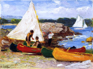  Edward Potthast Canoes and Sailboats - Art Print