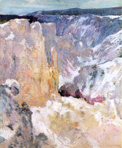  John Twachtman Canyon in the Yellowstone - Art Print