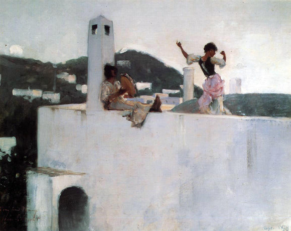  John Singer Sargent Capri Girl on a Rooftop - Art Print