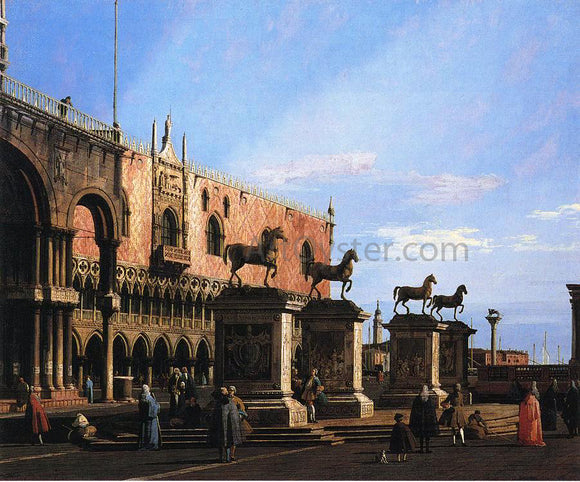  Canaletto Capriccio with the Four Horses From the Cathedral of San Marco - Art Print