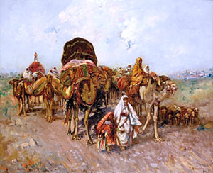  Jose Navarro Llorens Caravana Arabe - Art Print