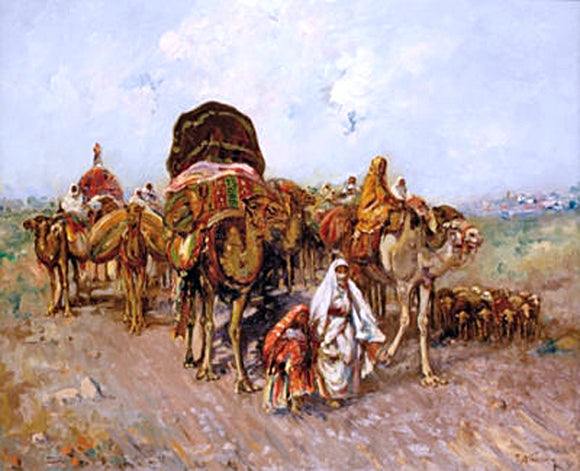  Jose Navarro Llorens Caravana Arabe - Art Print