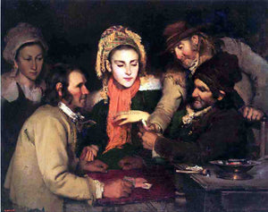  Robert Wylie Card Players in Brittany - Art Print