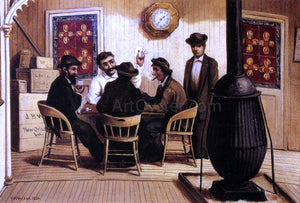  William Aiken Walker Card Players on the Steamboat - Art Print