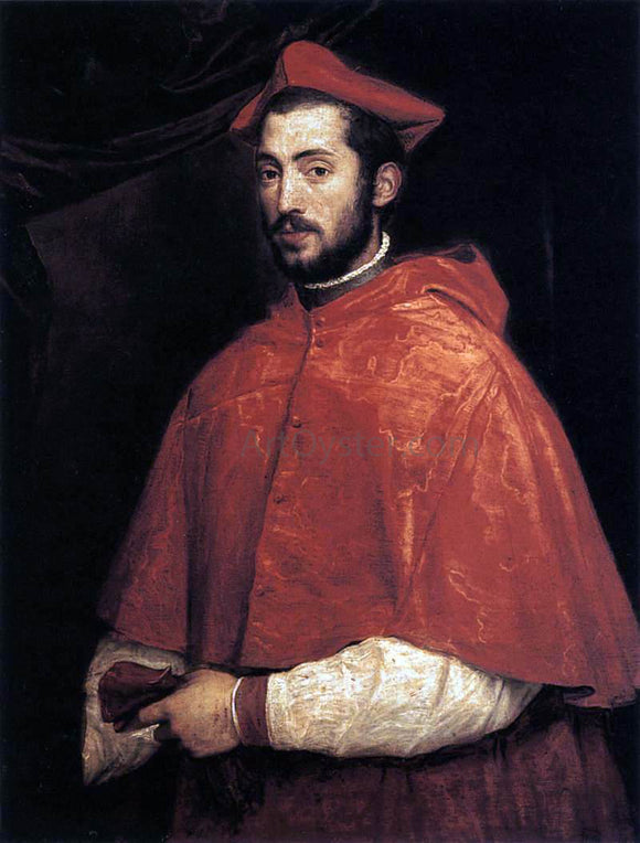  Titian Cardinal Alessandro Farnese - Art Print