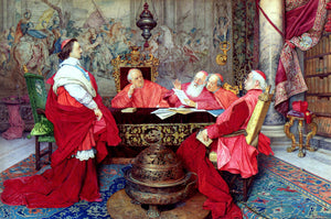  Guiseppe Signorini Cardinal Richelieu and His Council - Art Print