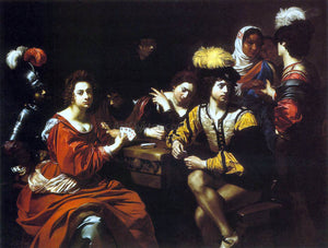  Nicolas Regnier Cardsharps and Fortune Teller - Art Print