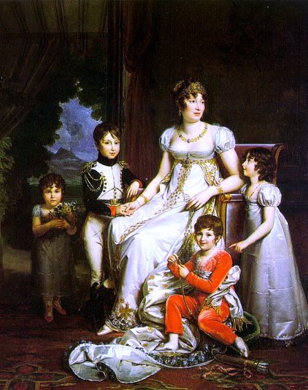  Baron Francois Gerard Caroline Murat and her Children - Art Print