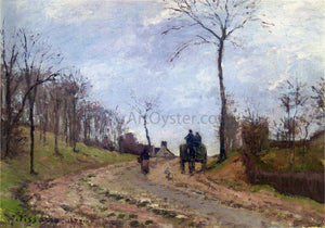  Camille Pissarro Carriage on a Road in Louveciennes in Winter - Art Print