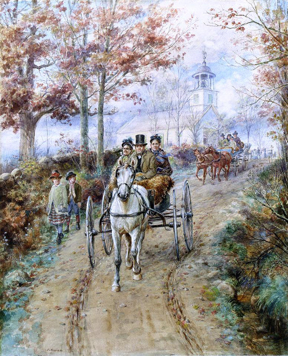  Edward Lamson Henry A Carriage Ride - Art Print