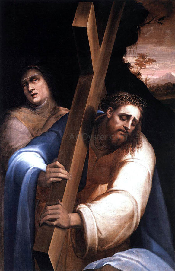  Giovanni De' Vecchi Carrying the Cross - Art Print