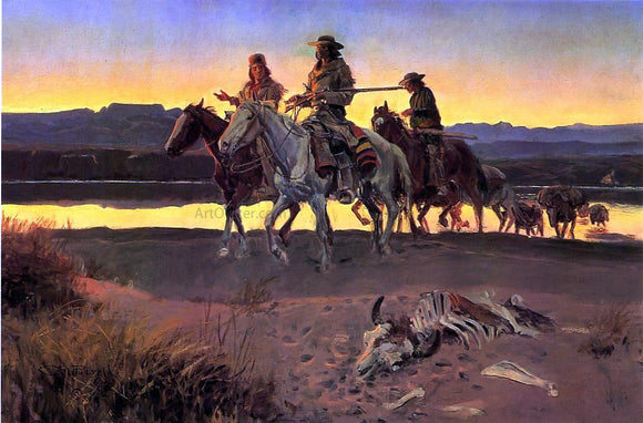  Charles Marion Russell Carson's Men (also known as Appraisal Values) - Art Print