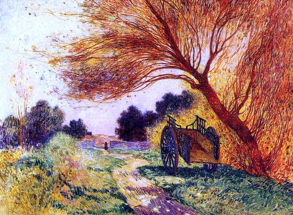  Ferdinand Du Puigaudeau Cart by the Path - Art Print