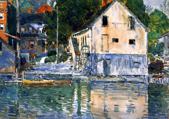  Frederick Childe Hassam A Casa Eby Scene, Cos Cob - Art Print