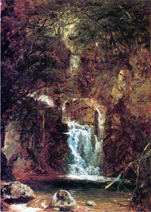  John Frederick Kensett Cascade near Lake George - Art Print
