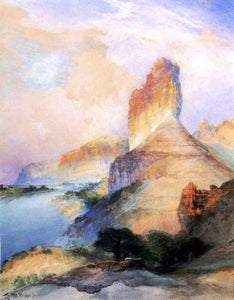  Thomas Moran Castle Butte, Green River, Wyoming - Art Print