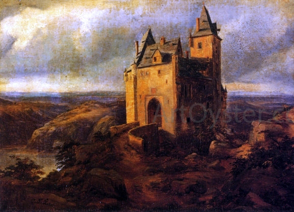  Carl Friedrich Lessing Castle in a Landscape - Art Print