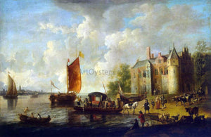  Peter Van den Velde Castle on a River Bank - Art Print