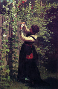  Eastman Johnson Catching the Bee - Art Print