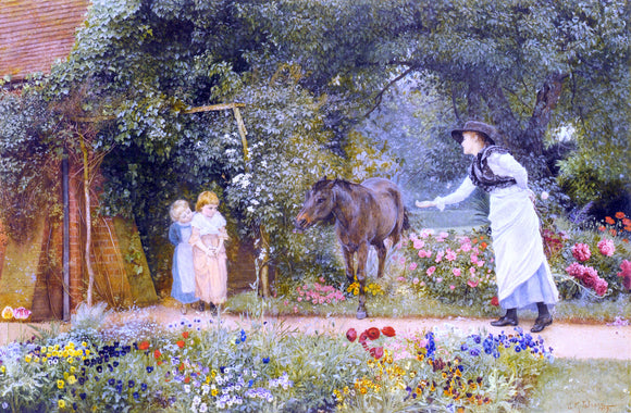  Edward Killingworth Johnson Catching the Pony - Art Print