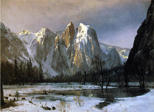  Albert Bierstadt Cathedral Rocks, Yosemite Valley, California - Art Print
