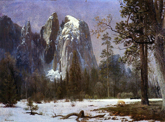  Albert Bierstadt Cathedral Rocks, Yosemite Valley, Winter - Art Print