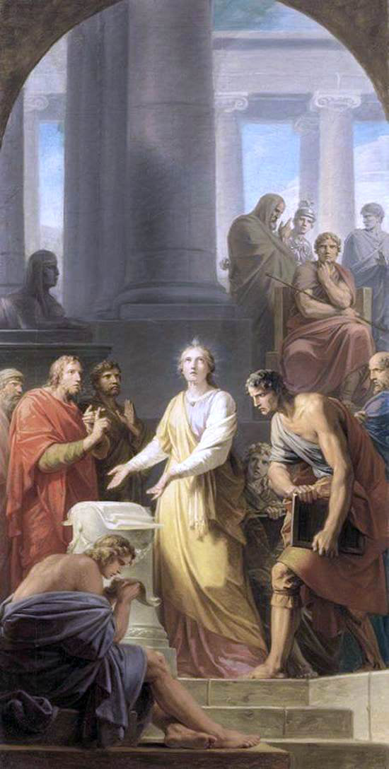  Friedrich Heinrich Fuger Catherine of Alexandria before the Emperor Maxentius - Art Print