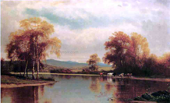  Clinton Loveridge Cattle by a Stream - Art Print