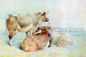  William Huggins Cattle Resting (2 of 2) - Art Print